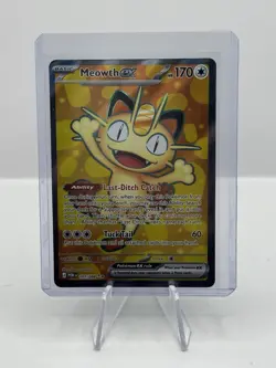 2026 Pokemon POR EN Perfect Order #107 Meowth ex Full Art Holo Rare - Image 1