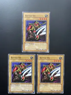 Yugioh Battle Ox SKE-002 Unlimited Edition Common LP/MP X3 - Image 1
