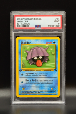 Shellder 1st Edition 1999 Pokemon Fossil #54 WOTC PSA 9 Newly Graded - Image 1