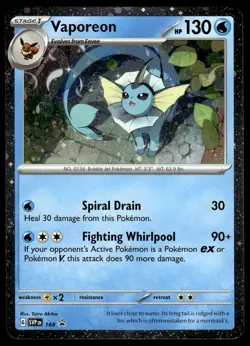 Pokemon TCG SV Promos #168 Vaporeon NM - Image 1