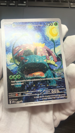 Pokemon Venusaur With The Starry Night Van Gogh Art Style Cute Custom Card - Image 2