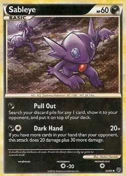 4x Lightly Played Sableye - 35/90 - Uncommon Pokemon Undaunted - Image 1