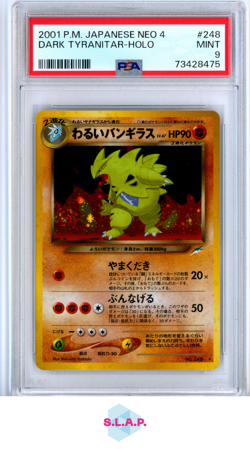 DARK TYRANITAR POKEMON 248 2001 NEO 4 MINT JAPANESE PSA 9 - Image 1