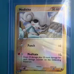 Pokemon TCG Meditite 37/97 EX Dragon Reverse Holo Uncommon 50 HP Basic EN 2003 - Image 1