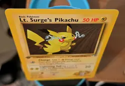 2000 Lt Surge's Pikachu 81/132 1st Edition Gym Challenge Pokemon TCG NM New - Image 3