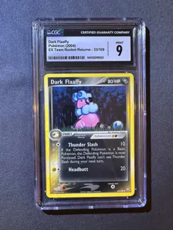Pokemon Dark Flaaffy 33/109 EX Team Rocket Returns 2004 CGC 9 MINT - Image 1