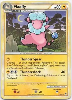 Flaaffy 43/95 Uncommon Call of Legends Pokemon Heavily Played - Image 1