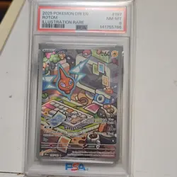 Pokemon Rotom 197/182 Sv10 Destined Rivals Illustration Rare Holo PSA 8 - Image 1
