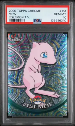 2000 Topps Chrome Pokemon T.V. Mew #151 PSA 10 - Image 1