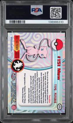 2000 Topps Chrome Pokemon T.V. Mew #151 PSA 10 - Image 2