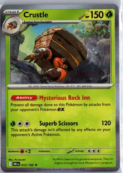 Crustle 012/182 Rare Destined Rivals Pokemon Holo NM/M - Image 1