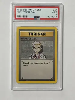 1999 Pokemon Base Set Professor Oak Tainer #88/102 MINT PSA 9 - Image 3