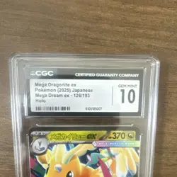 CGC Gem Mint 10 Mega Dragonite ex Holo 126/193 Mega Dream ex Pokemon Japanese - Image 3