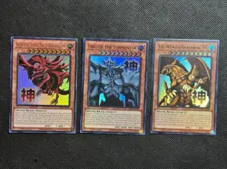 YuGiOh! - Egyptian God Set - Slifer RA05-EN128 Obelisk RA05-EN129 RA RA05-EN130 - Image 1