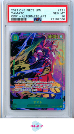 ONE PIECE YAMATO ALTERNATE ART BANDAI - 2022 OP01 GEM MT - PSA 10 - Image 1