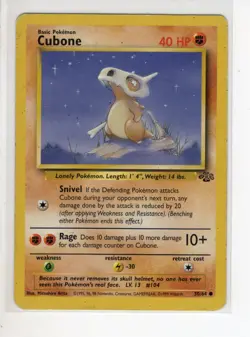 CUBONE JUNGLE SET POKEMON CARD 50/64 MP-HP - Image 1