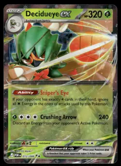Pokemon Cards Decidueye ex 012/088 Perfect Order Double Rare NM *2 - Image 1