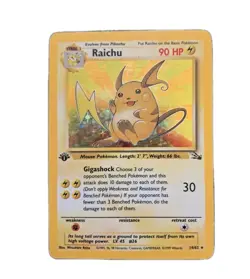 2000 Pokemon Card Carte 1ST Edition Fossil Raichu Holo 14/62 Vintage! :) - Image 1