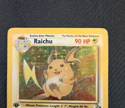 2000 Pokemon Card Carte 1ST Edition Fossil Raichu Holo 14/62 Vintage! :) - Image 2