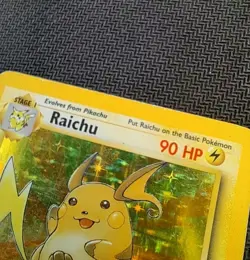 2000 Pokemon Card Carte 1ST Edition Fossil Raichu Holo 14/62 Vintage! :) - Image 5