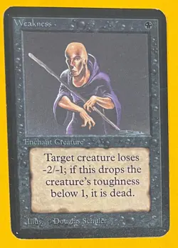 MTG WEAKNESS Alpha (OldManMTG 008-536) - Image 1