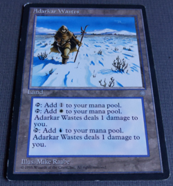 MTG Adarkar Wastes | Ice Age | LP | Rare Dual Land | Pain Land | Old Border | - Image 2