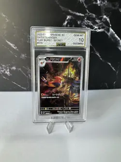 2023 Pokemon Clay Burst Secret Rare #273 Aegislash Graded GEM-MT 10 - Image 1