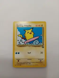 Pokemon League Black Star Surfing Pikachu 28 Lightly Played - Image 1