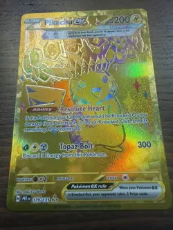 Pikachu ex 179/131 Hyper Rare Gold Card Pokemon Prismatic *BEAUTY* - Image 1