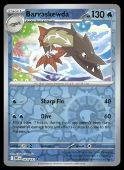Barraskewda 063/182 Uncommon Destined Rivals Pokemon Reverse Holo NM - Image 1