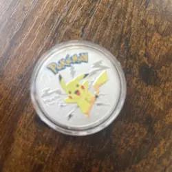 Pokemon Pikachu Silver Collectable Coin - Image 1