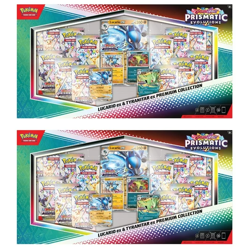 2 x Pokemon Prismatic Evolutions Lucario EX and Tyranitar EX Premium Collection - Image 1