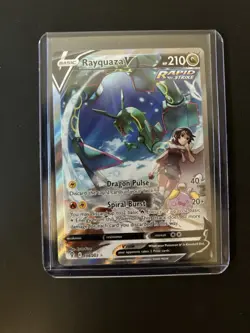 Pokemon Rayquaza V Full Art Ultra Rare Holo Evolving Skies 194/203 210 HP Card - Image 1
