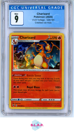 CHARIZARD VIVID VOLTAGE CHARIZARD DECK (CRACKED ICE HOLO) 025/185 POKEMON CGC 9 - Image 1