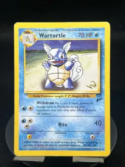Pokemon TCG Wartortle (W Stamp) 63/130 Base Set 2 MP - Image 1