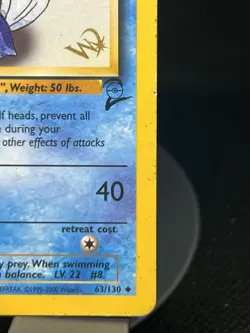 Pokemon TCG Wartortle (W Stamp) 63/130 Base Set 2 MP - Image 4