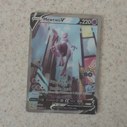 Mewtwo V 030/078 Pokemon GO Ultra Rare Holo Psychic Pokemon TCG English 2022 - Image 1