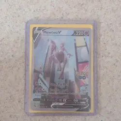 Mewtwo V 030/078 Pokemon GO Ultra Rare Holo Psychic Pokemon TCG English 2022 - Image 3