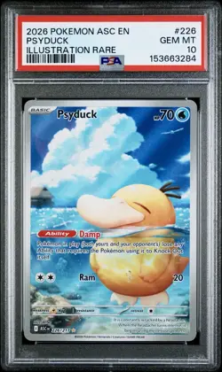 2026 POKEMON ASC EN-ASCENDED HEROES ILLUSTRATION RARE #226 PSYDUCK PSA 10 - Image 1