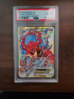 Pokemon TCG Volcanion-EX Steam Siege Holo Card 115/114 Secret Ultra Rare PSA 10 - Image 1