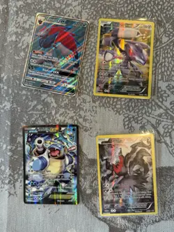 HIGH END Pokemon TCG 4 Card Lot - Zoroark GX, Genesect, Blastoise EX, Darkrai - Image 1