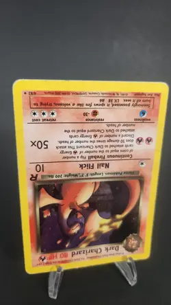 Pokemon TCG Dark Charizard Team Rocket Holo 4/82 DAMAGED - Image 4