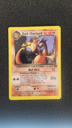 Pokemon TCG Dark Charizard Team Rocket Holo 4/82 DAMAGED - Image 5