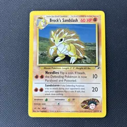 Pokemon Card Gym Heroes Brock's Sandslash 23/132 WOTC - Image 1