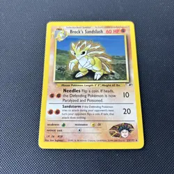 Pokemon Card Gym Heroes Brock's Sandslash 23/132 WOTC - Image 3