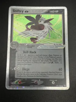2007 SHIFTRY EX Pokemon Card #97 97/108 Power Keepers Ultra Rare Holo LP - Image 4