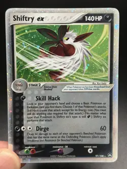 2007 SHIFTRY EX Pokemon Card #97 97/108 Power Keepers Ultra Rare Holo LP - Image 5