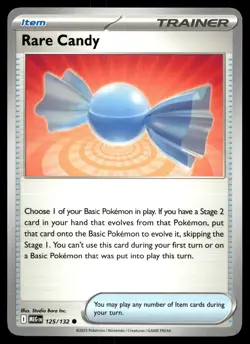 RARE CANDY 125/132 COMMON MEGA EVOLUTION POKEMON - Image 1