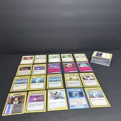 Pokemon 100 Trainer Card Lot With Rares/ Many Reverse Holos And holos Modern-VTG - Image 1