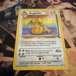 Pokemon TCG Dragonite Holo Card 4/62 - Image 2